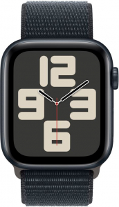 Apple Watch SE (2023) GPS 44mm fekete alumíniumtok, fekete sportpánt (MREA3QF/A)