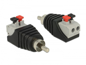 DeLock Adapter RCA anya -> 2 tűs Terminal Block (65566)