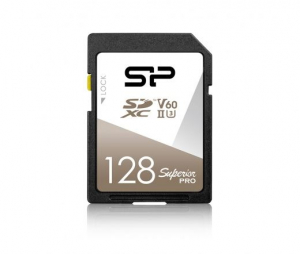 128GB SDXC memória kártya Silicon Power UHS-II U3 V60 Superior Pro (SP128GBSDXJV6V10)