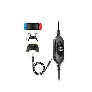 Spirit of Gamer H700 gaming headset fekete-fehér (MIC-XH700WT)