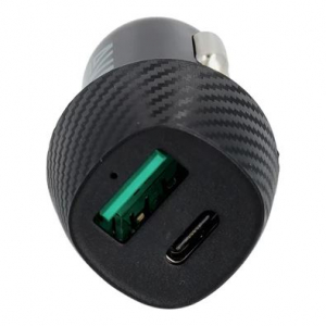 AVAX CC302B CARLY USB-A (QC) + USB-C (PD) 20W autós töltő fekete