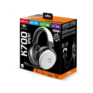 Spirit of Gamer H700 gaming headset fekete-fehér (MIC-XH700WT)