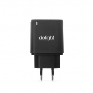 Delight 55046BK hálózati adapter USB-C fekete