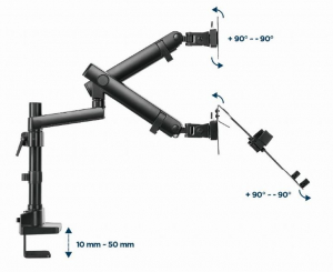 Gembird asztali monitor- és laptop konzol 17"-32" (MA-DA3-02)