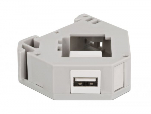 Delock DIN sín adapter Keystone A-típusú USB 2.0 anya csatlakozó felülettel (87163)