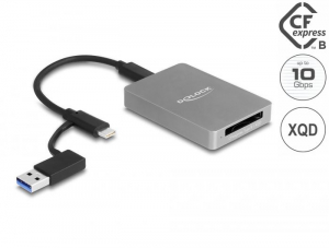 Delock USB Type-C kártyaolvasó CFexpress vagy XQD memóriakártyákhoz (91008)