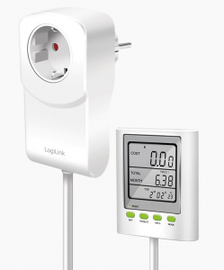 Logilink Energiaköltség mérő CO2 kibocsátás számítással és hosszabbító kábellel (EM0006)