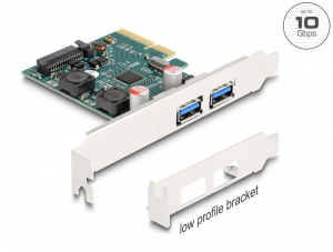 Delock  2 x külső USB 10Gbps PCI Express x4 kártya (90106)