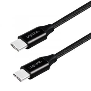 LogiLink USB-C - USB-C kábel 1m fekete (CU0153)