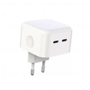 XO L02 2xUSB-C hálózati töltő PD 35W fehér (128638)