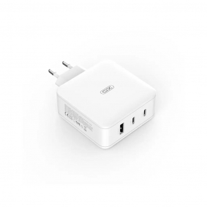 XO CE14 2xUSB-C - USB-A hálózati töltő fehér (128986)