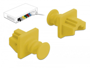 Delock RJ45 típusú kimenethez porvédő 10 db sárga (86511)