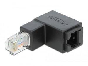 Delock RJ45 adapter apa 90 fokos lefelé néző > RJ45 aljzat, Cat.6 UTP (86423)