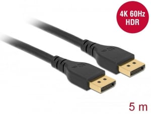 Delock DisplayPort 1.2 kábel 4K 60 Hz 5m (85912)