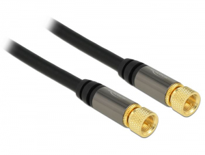 Delock F-csatlakoz&oacute;val > F-csatlakoz&oacute;val RG-6/U antenna k&aacute;bel 1m fekete (88918)