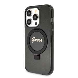 Guess Apple Iphone 15 Pro tok kitámasztóval fekete GUHMP15LHRSGSK (129473)