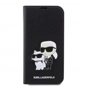 Karl Lagerfeld Apple iPhone 13 Pro Flip tok fekete KLBKP13LSANKCPK (127866)