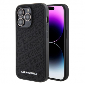 Karl Lagerfeld Apple iPhone 15 Pro tok fekete KLHCP15LPQKPMK (129445)