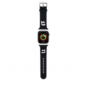 Karl Lagerfeld Apple Watch 42/44/45/49mm óraszíj fekete KLAWLSLKCNK (129514)