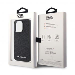 Karl Lagerfeld Apple iPhone 15 Pro tok fekete KLHCP15LPQKPMK (129445)