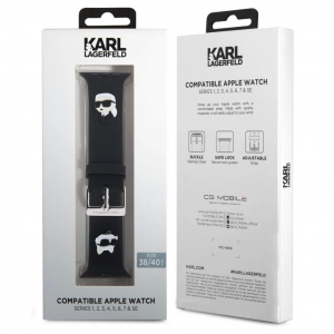 Karl Lagerfeld Apple Watch 38/40/41mm óraszíj fekete KLAWMSLKCNK (129512)