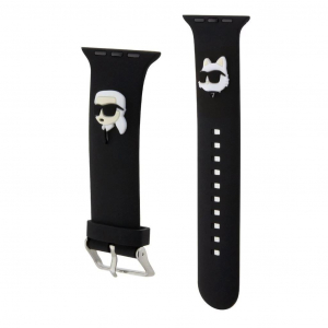Karl Lagerfeld Apple Watch 42/44/45/49mm óraszíj fekete KLAWLSLKCNK (129514)