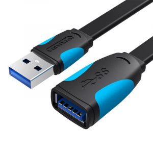 Vention USB 3.0 lapos hosszabító kábel 2m fekete (VAS-A13-B200)