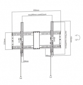 Gembird WM-80T-01 d&ouml;nthető TV tart&oacute; fali konzol 37-80" 70kg