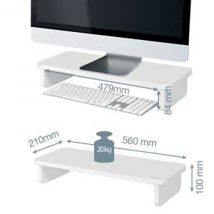 Leitz Ergo monitorállvány fehér (64340001)