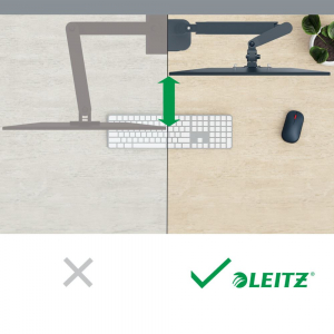 Leitz Ergo helytakarékos monitorkar, sötétszürke (64890089)