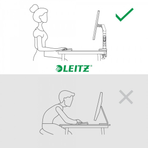 Leitz Ergo Dual helytakarékos monitorkar két monitorhoz, fekete (65370089)