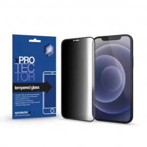 Xpro Apple iPhone 15 Pro Max Tempered Glass 0.33 Full 3D Black (FG) PRIVACY kijelzővédő üveg (128858)