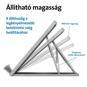 Kensington SmartFit Easy Riser Go 14" notebook állvány szürke (K50421EU)