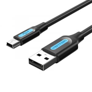 Vention USB 2.0 A - Mini-B kábel 0,5m fekete (COMBD)