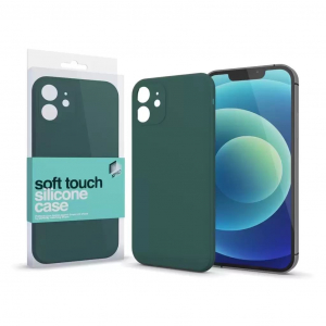 Xpro Apple iPhone 15 Pro Max készülékhez soft touch silicone case sötét zöld (128903)