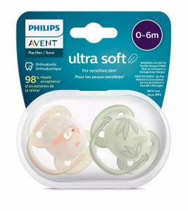 Philips SCF091/07 Avent ultra soft játszócumi tukán,falevél