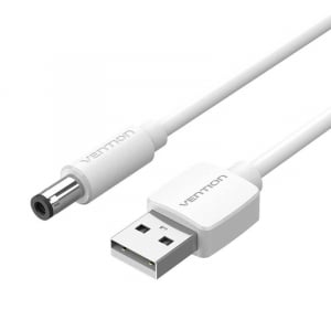 Vention USB - DC tápkábel 5,5mm 1m fehér (CEYWF)