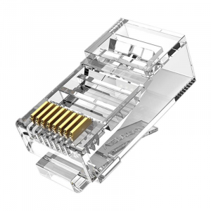 Vention Cat.6 UTP RJ45 moduláris csatlakozó (50db/csomag) átlátszó (IDDR0-50)