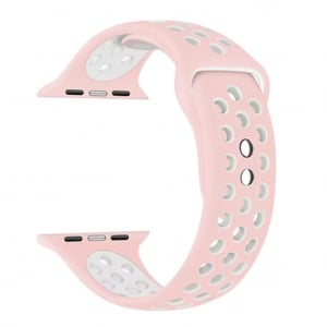 XPRO Apple Watch lélegző sport szíj pink-fehér 38mm/40mm/41mm (128043)