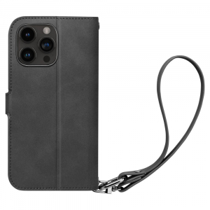 Spigen Wallet S Pro Apple iPhone 15 Pro flip tok fekete (ACS06740)