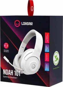 LORGAR Noah 101 Gaming fejhallgató mikrofonnal fehér (LRG-GHS101W)