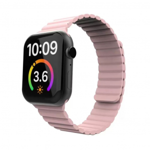 XPRO Apple Watch mágneses szilikon szíj pink 38mm/40mm/41mm (128032)