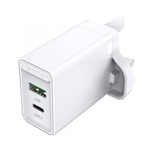 Vention USB(A+C) hálózati töltő UK (18W/20W) fehér (FBBW0-UK)