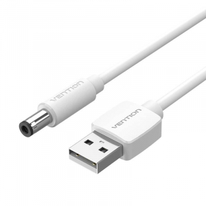 Vention USB - DC tápkábel 5,5mm 1,5m fehér (CEYWG)