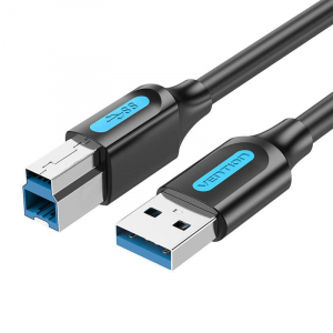 Vention USB-A apa - USB-B apa 3.0 Adat és töltő kábel 1m fekete (COOBF)