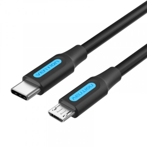 Vention USB-C 2.0 - Micro-B kábel 2A 1m fekete (COVBF)