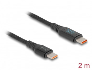 Delock USB-C kábel PD 3.1, 140 W tápjelzővel 1,20 m (88136)