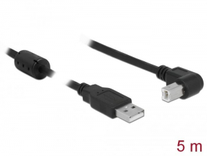 Delock USB-A - USB-B 90 fokos csatlakozó 5m (83530)