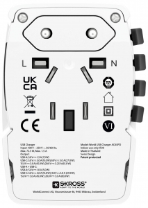 SKROSS AC65PD utazó adapter (1.302333)