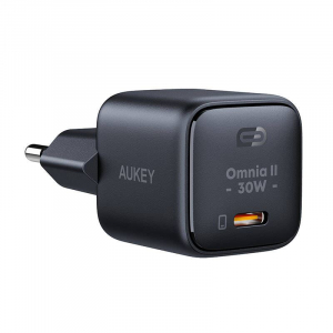 Aukey hálózati töltő USB-C 30W fekete (PA-B1L)